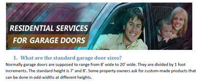 FAQs - Garage Door Repair Mamaroneck